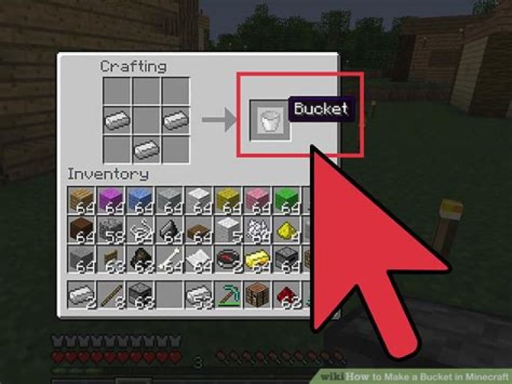 How do i make a bucket in minecraft