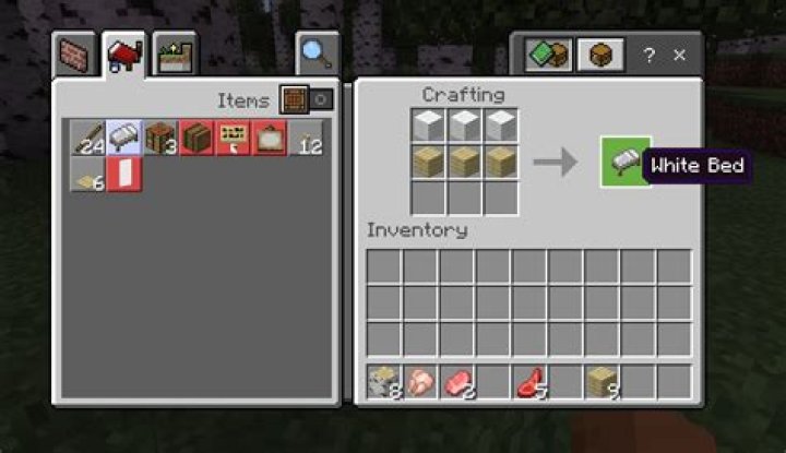 How do u make a bed in minecraft
