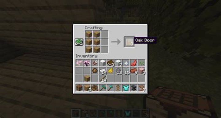How do u make a door in minecraft