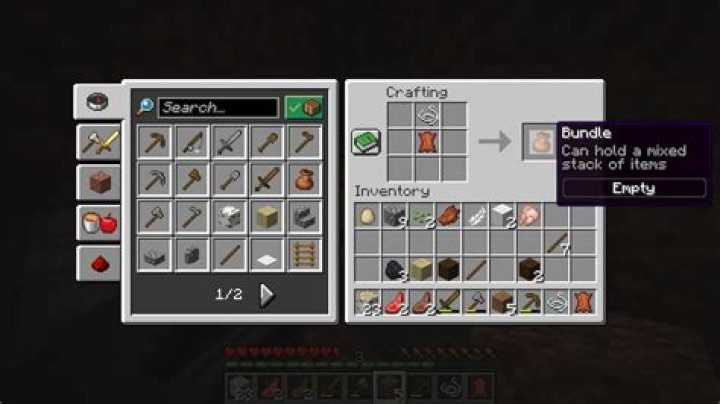 How do you craft a bundle in minecraft