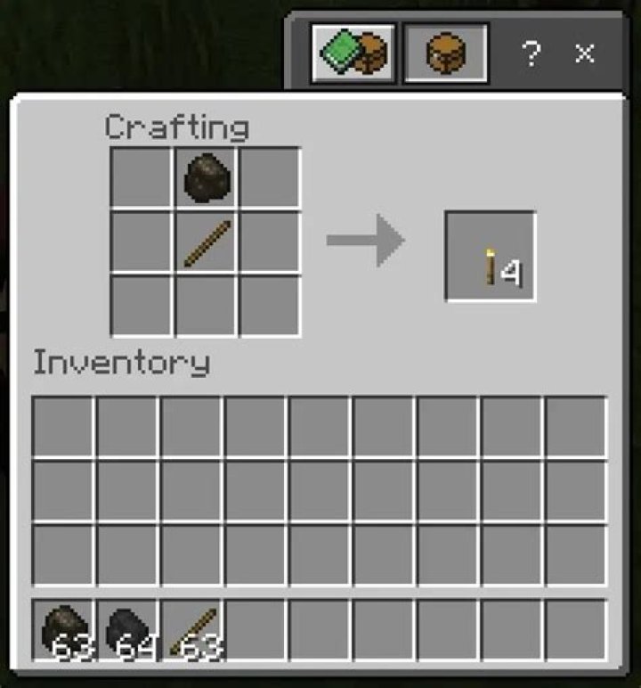 How do you craft a torch in minecraft