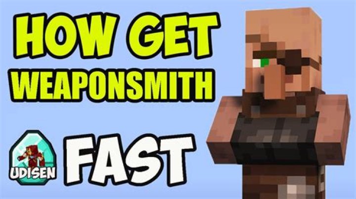 How do you get a weaponsmith in minecraft