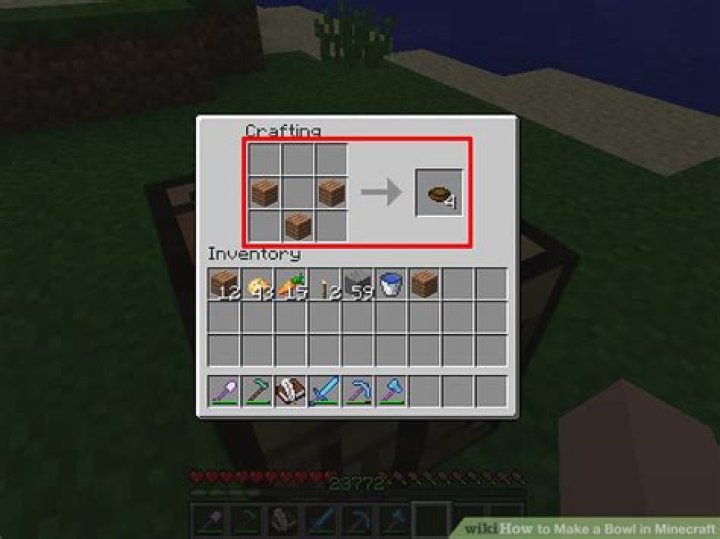 How do you make a bowl in minecraft