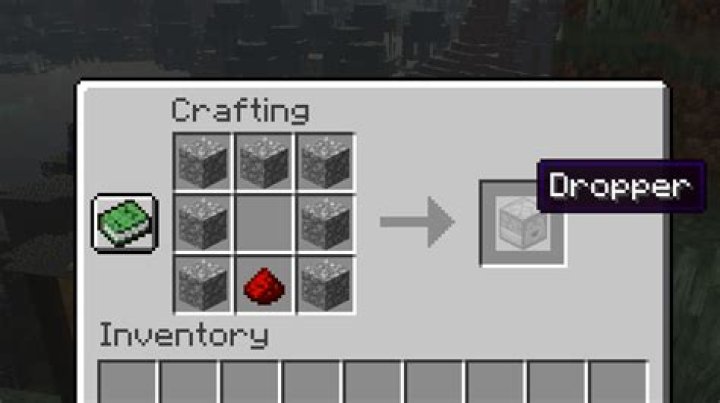 How do you make a dropper in minecraft