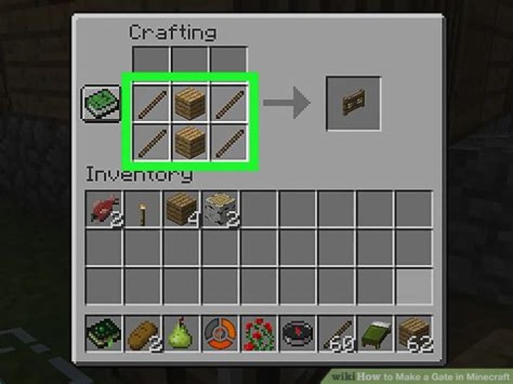 How do you make a gate in minecraft