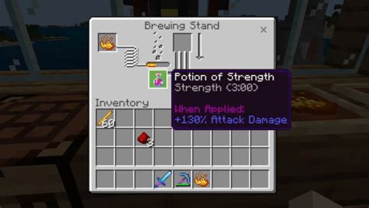 How do you make strength potions in minecraft