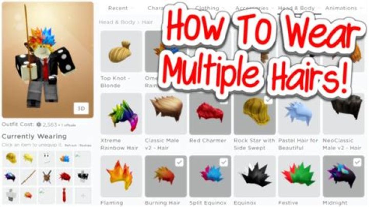 How many hairs can you wear in roblox