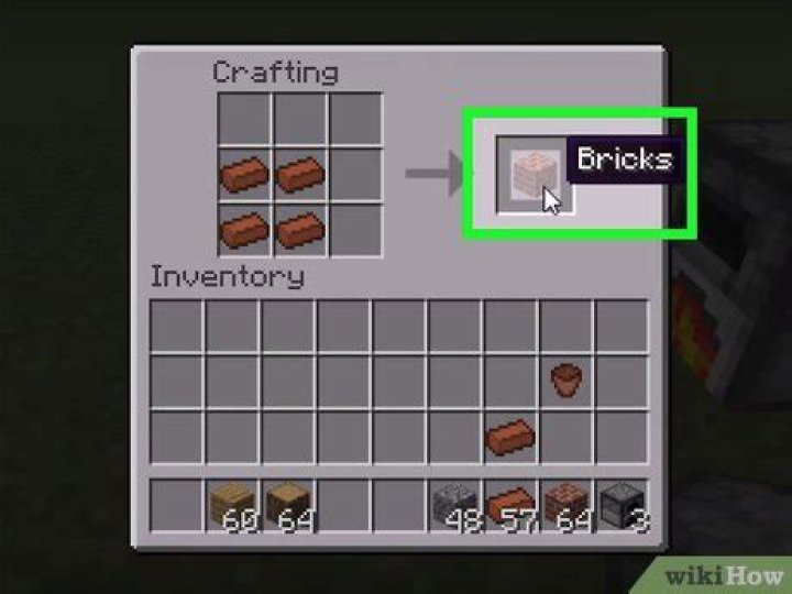 How to craft a brick block in minecraft