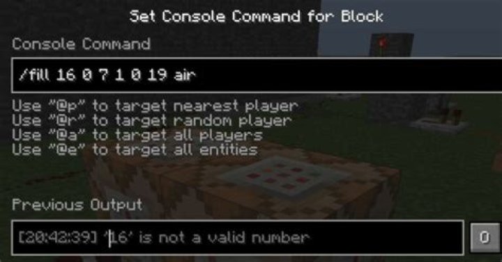How to do a fill command in minecraft