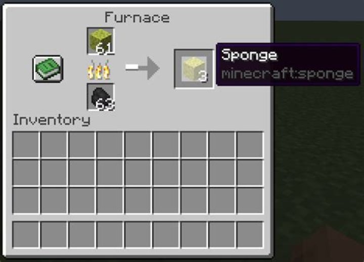 How to dry out a sponge in minecraft