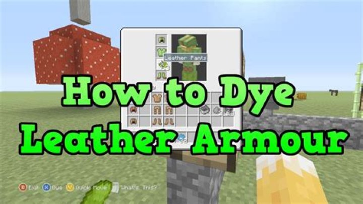 How to dye armor in minecraft xbox 360