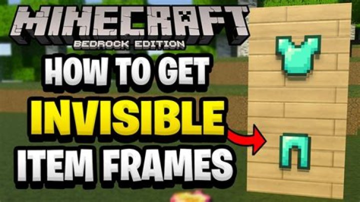 How to get invisible item frames in minecraft