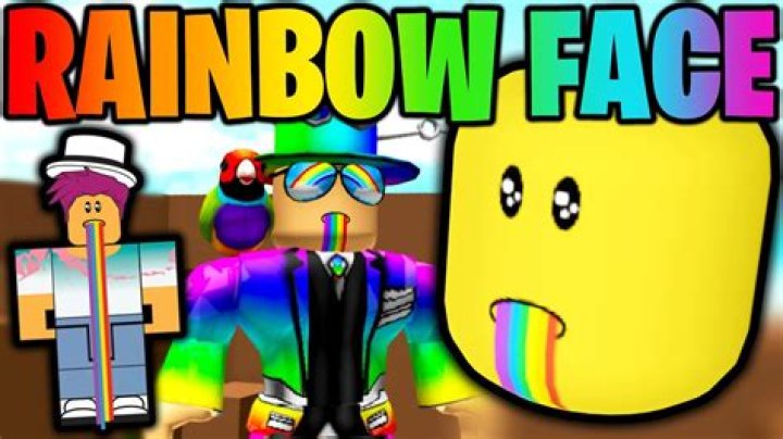 How to get rainbow barf face roblox