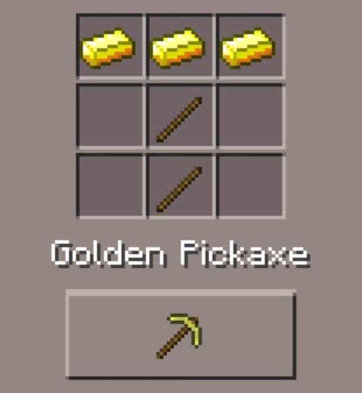 How to make a gold pickaxe in minecraft