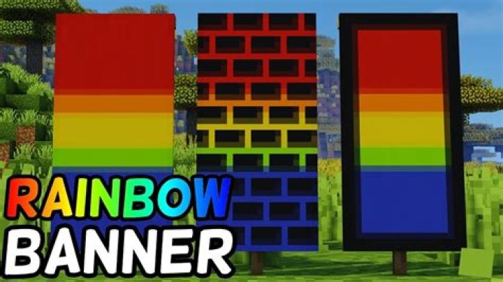 How to make a rainbow banner in minecraft