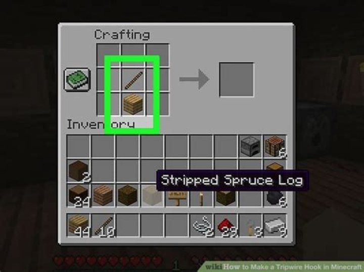 How to make a tripwire hook in minecraft