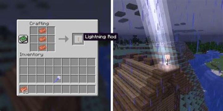 What does a lightning rod in minecraft do