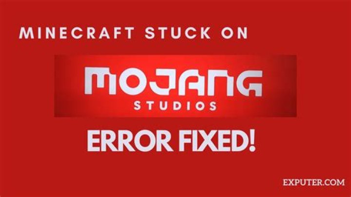 Why is minecraft stuck on the mojang screen